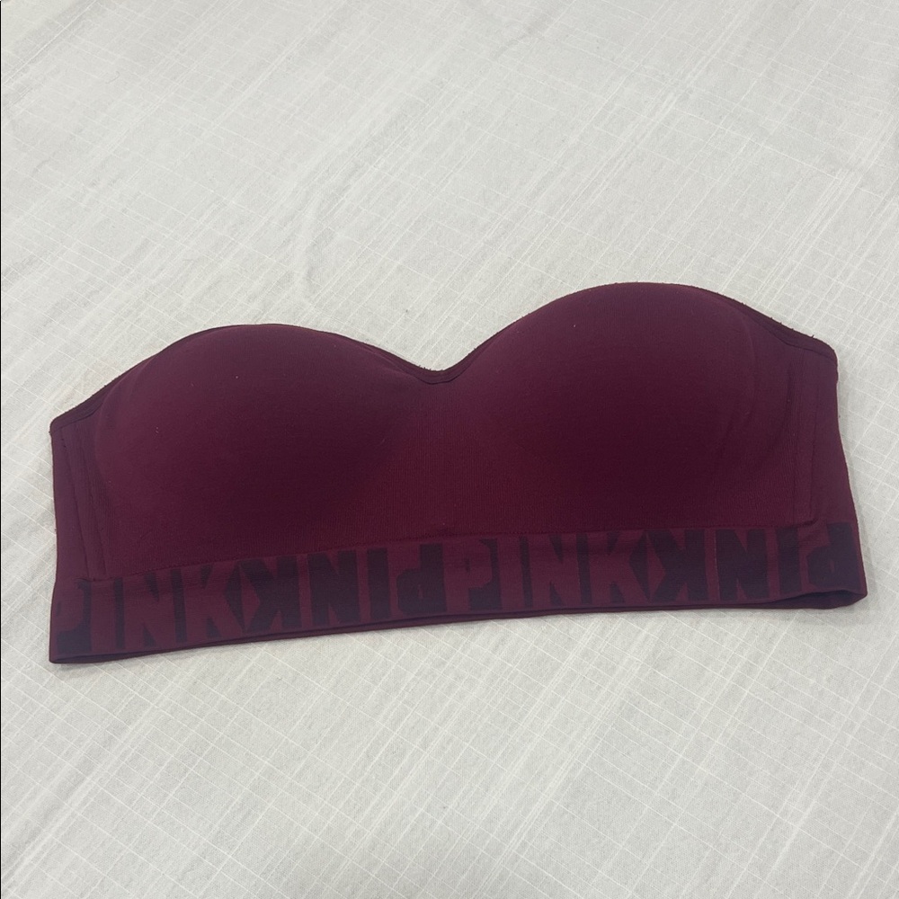 🔥🔥🎁PINK Victoria's Secret Bandeau - Deep Burgundy